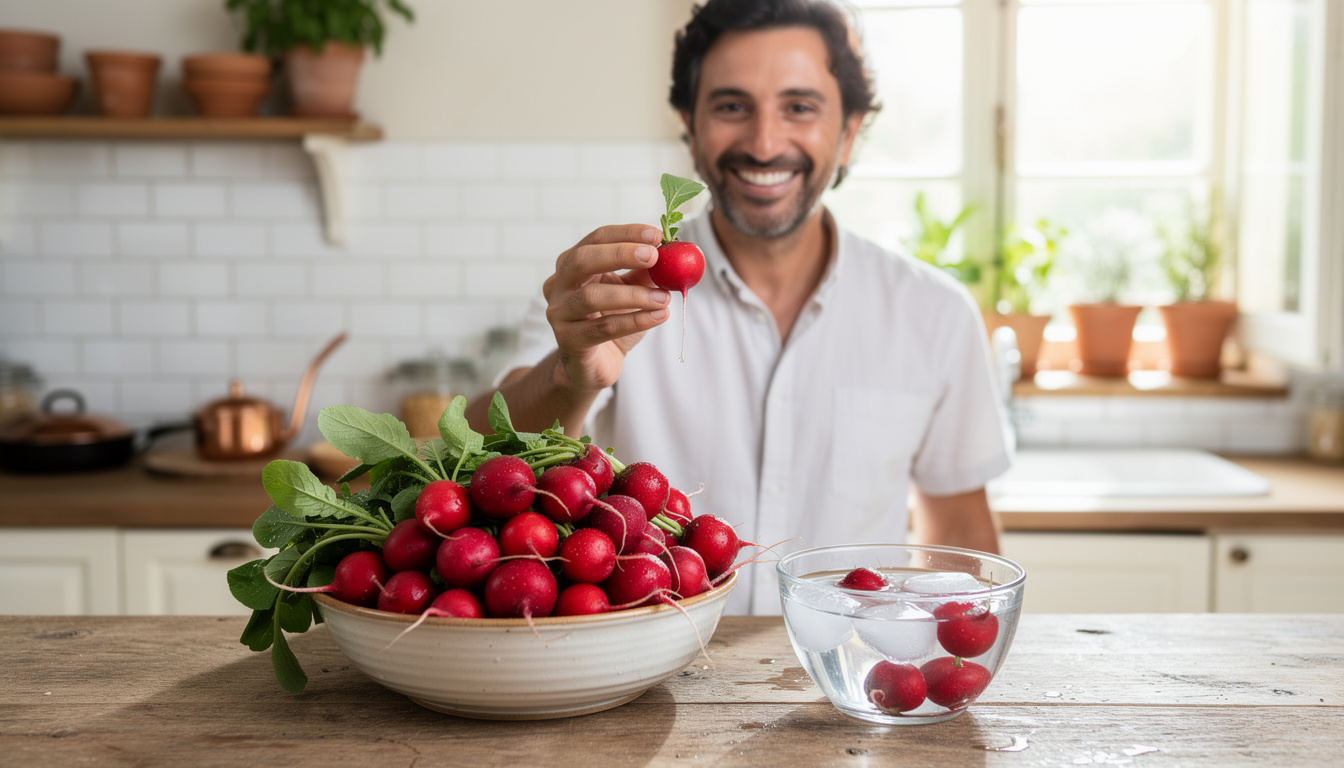 découvrez une astuce simple et rapide pour adoucir le goût piquant des radis en seulement 15 minutes et profitez pleinement de leur saveur délicate.