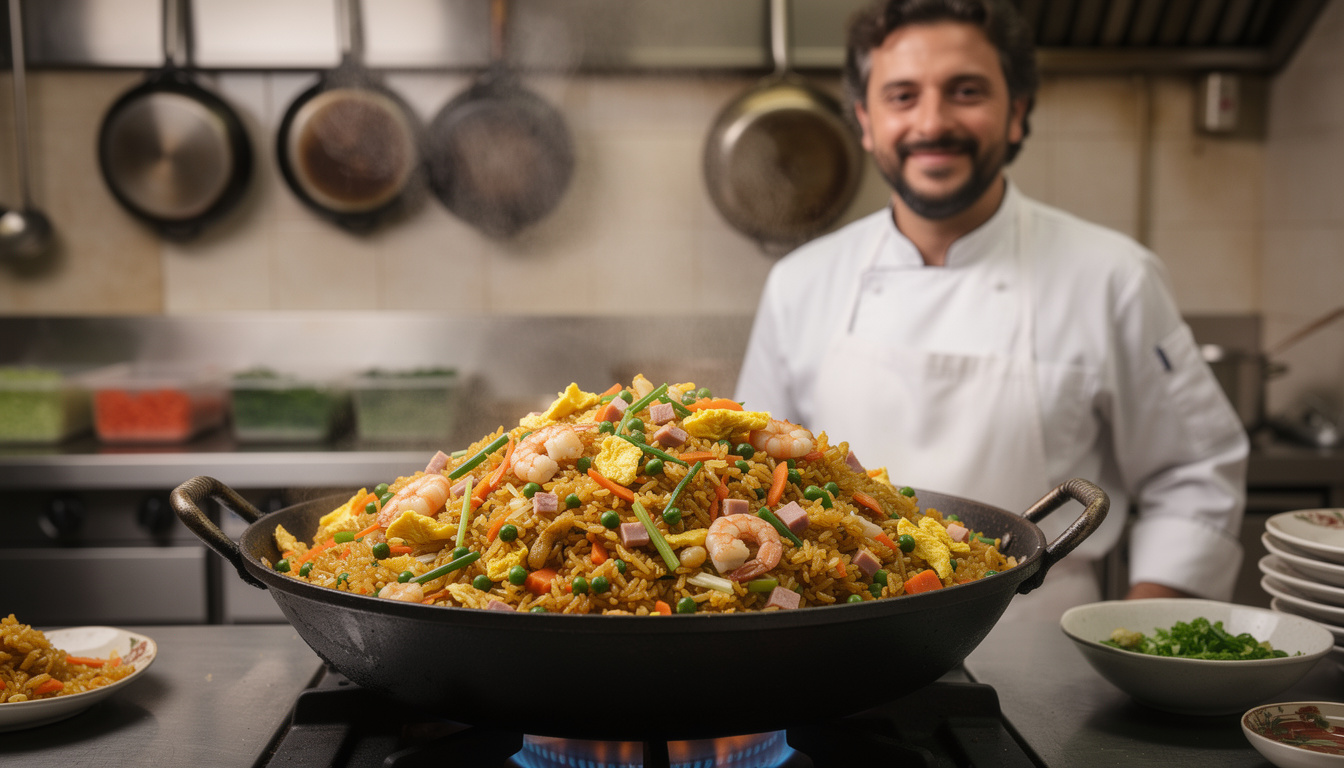 découvrez le secret du riz cantonais des restaurants chinois : utiliser du riz de la veille pour un goût authentique et une texture parfaite.