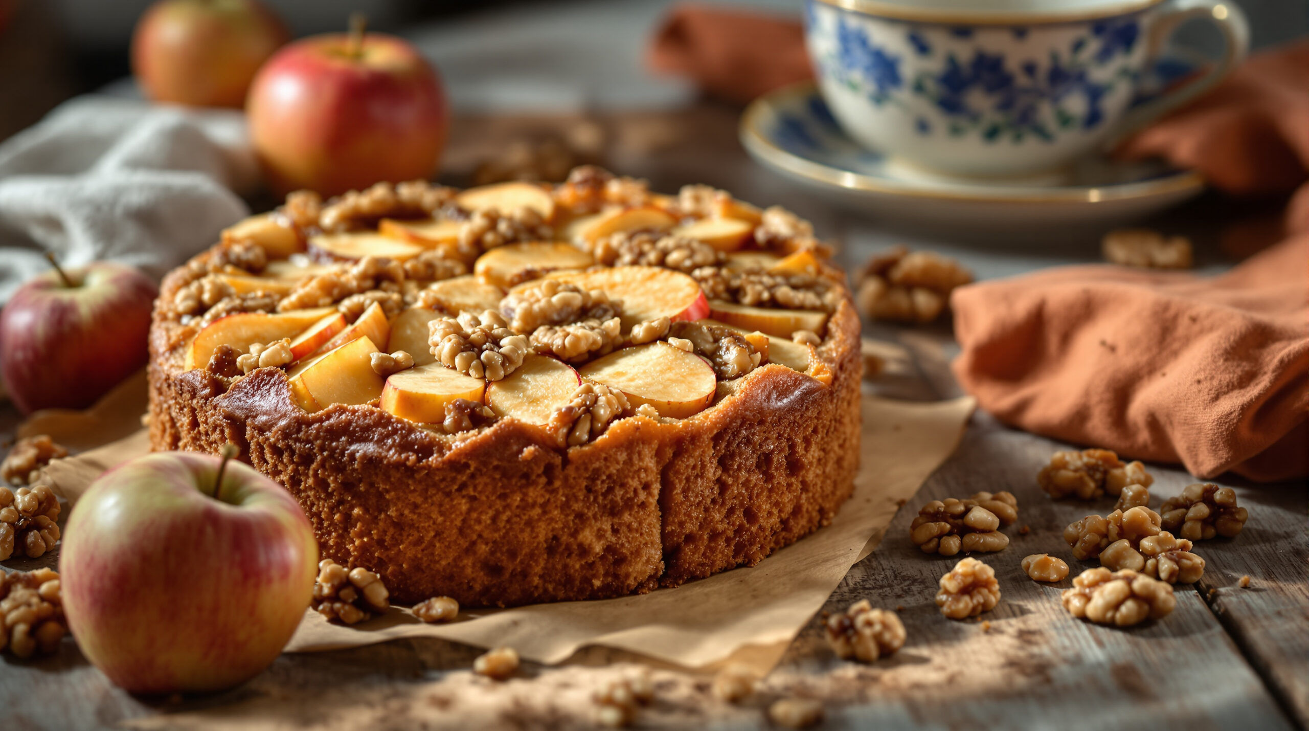 découvrez ce cake pomme-noix ultra moelleux, parfait pour réchauffer vos journées de novembre avec une douceur irrésistible.