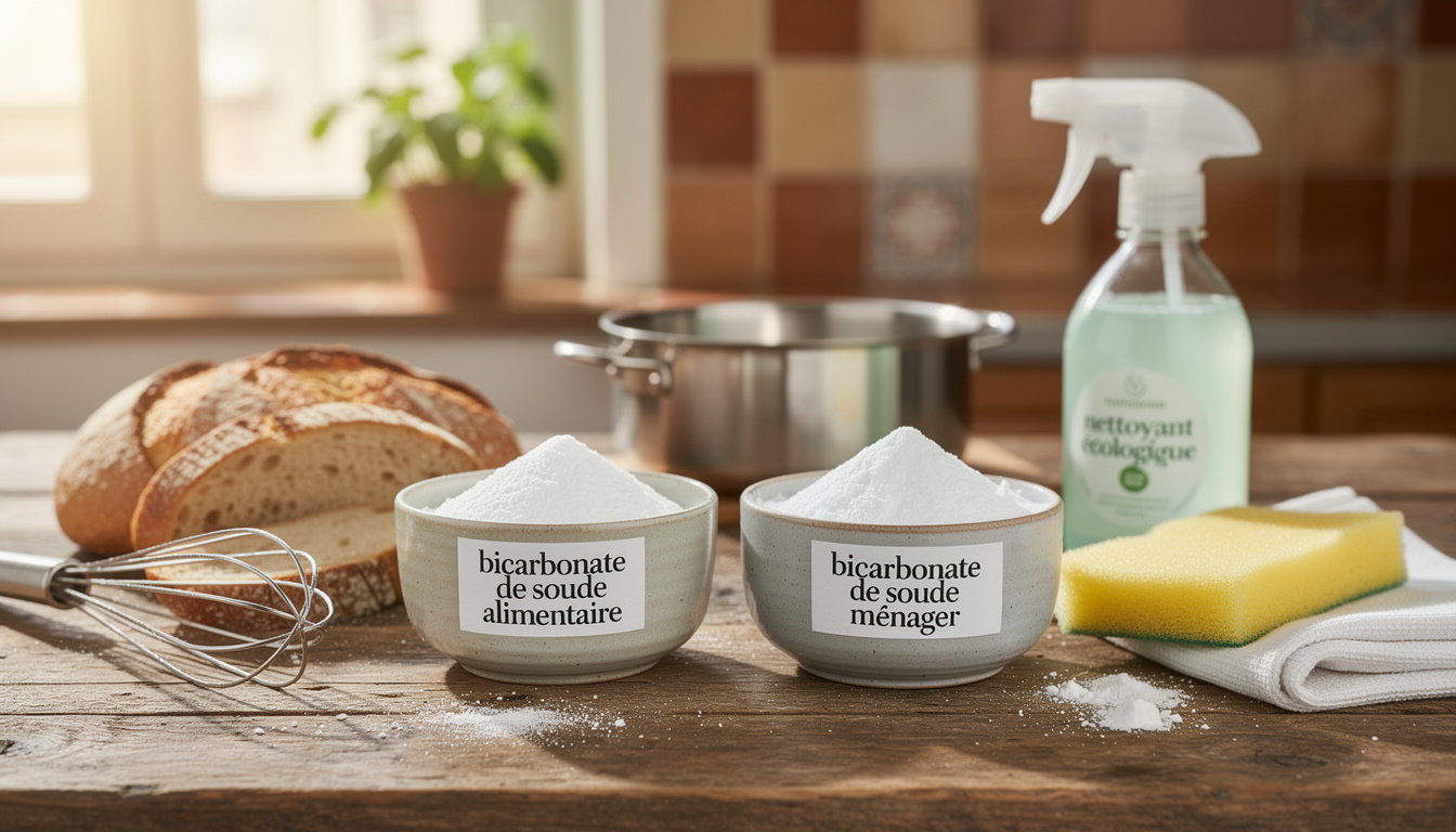 découvrez les différences essentielles entre le bicarbonate de soude alimentaire et ménager, leurs utilisations spécifiques et comment les choisir en toute sécurité.
