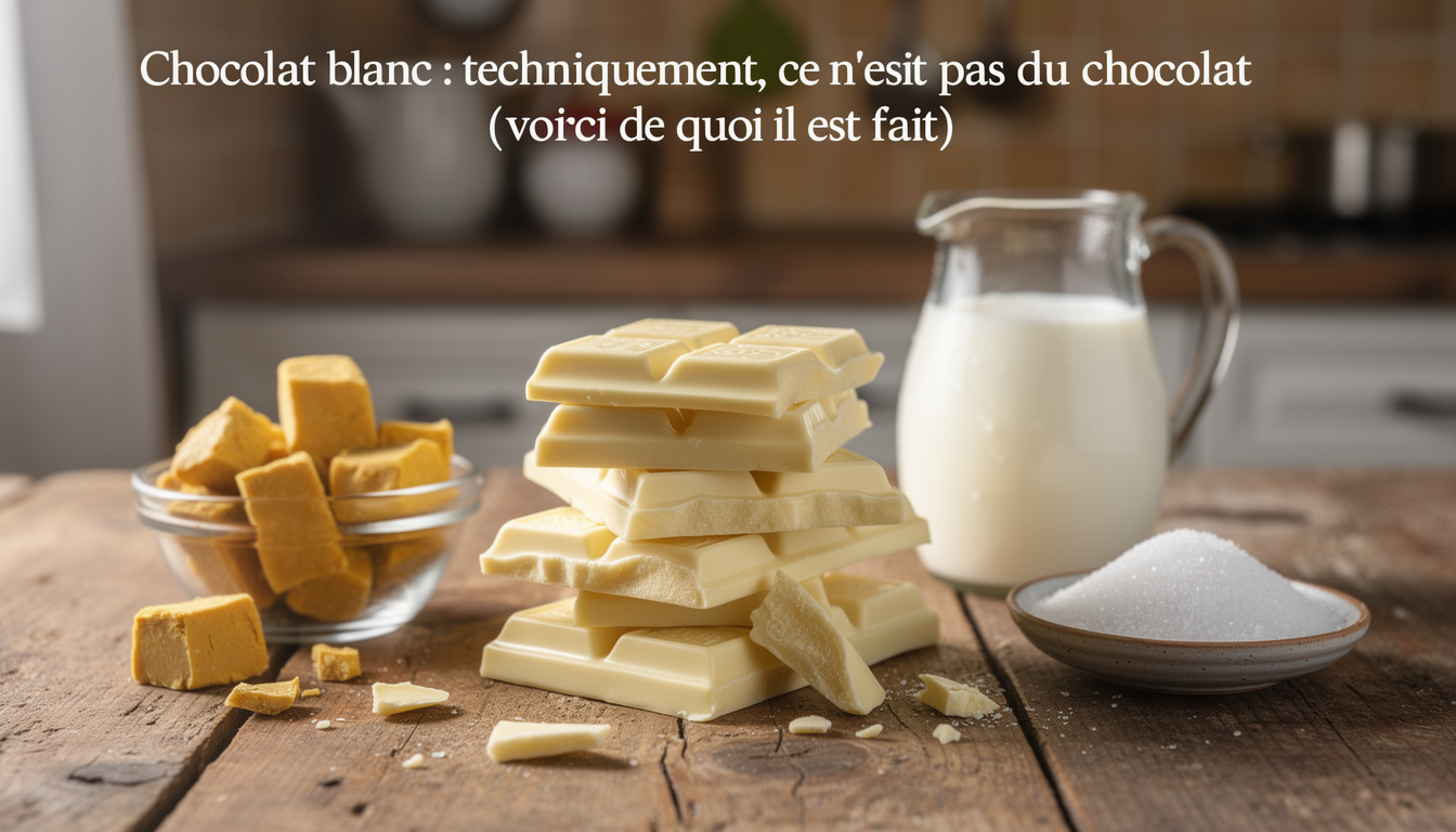 découvrez pourquoi le chocolat blanc n'est pas considéré comme du chocolat traditionnel, ses ingrédients et les différences techniques qui le distinguent.