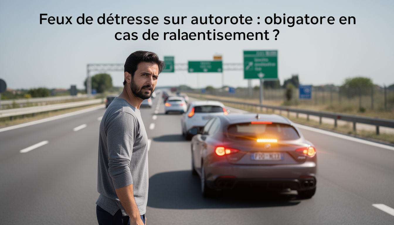découvrez si l'utilisation des feux de détresse est obligatoire lors d'un ralentissement sur l'autoroute et quelles sont les règles de sécurité à respecter.