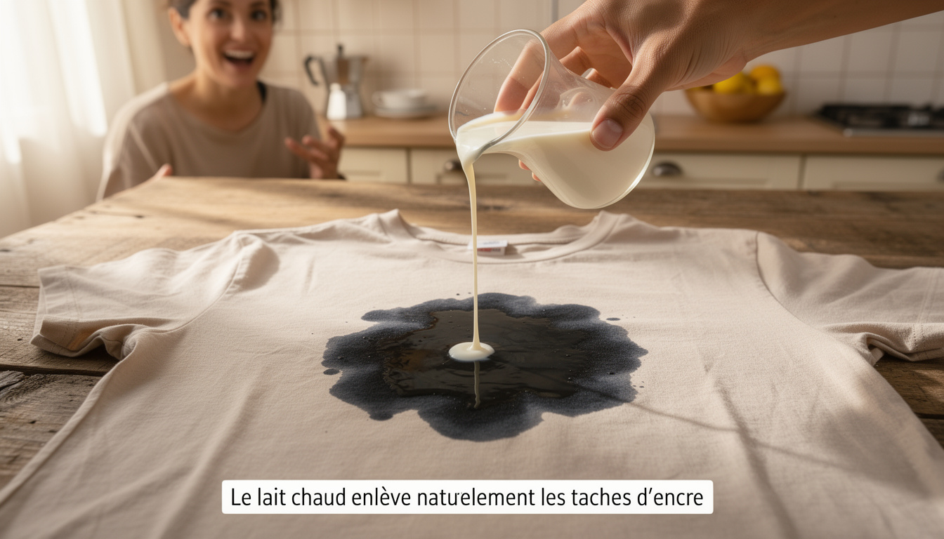découvrez pourquoi le lait chaud est plus efficace que les détachants classiques pour éliminer les taches d'encre sur vos vêtements, avec des astuces simples et naturelles.