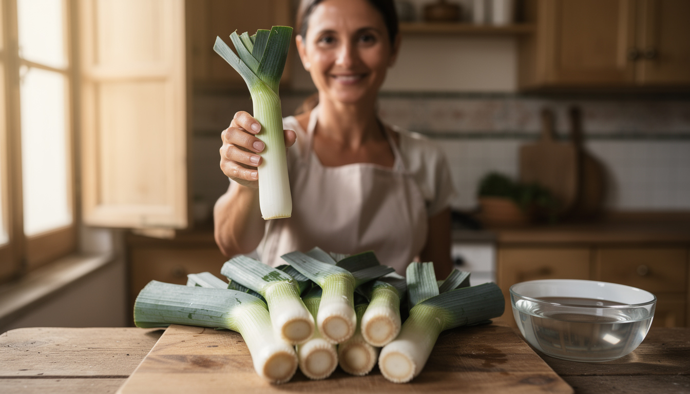 découvrez l'astuce efficace pour nettoyer vos poireaux rapidement et enlever toute la terre sans y passer 20 minutes. gagnez du temps en cuisine avec cette méthode simple et pratique.